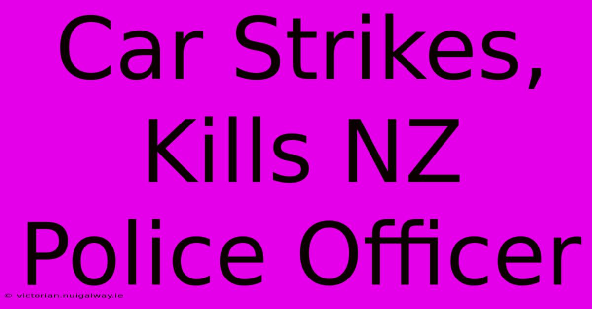 Car Strikes, Kills NZ Police Officer