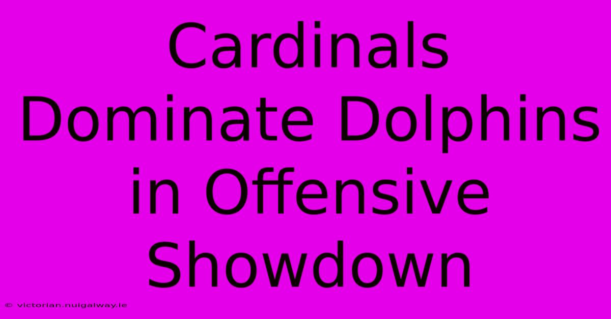 Cardinals Dominate Dolphins In Offensive Showdown