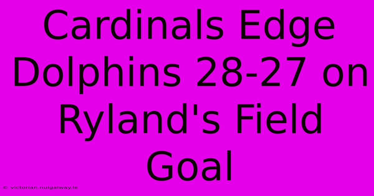 Cardinals Edge Dolphins 28-27 On Ryland's Field Goal