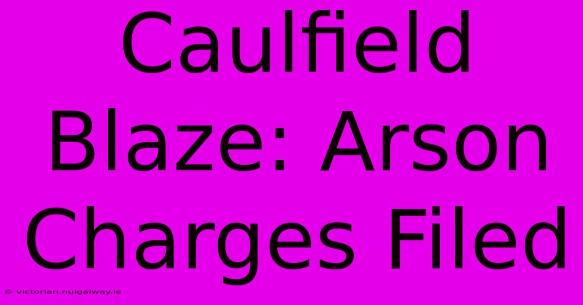 Caulfield Blaze: Arson Charges Filed