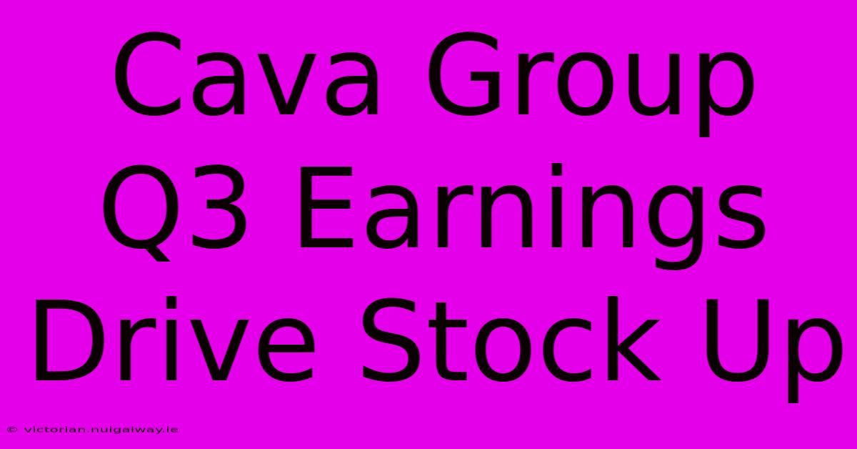 Cava Group Q3 Earnings Drive Stock Up