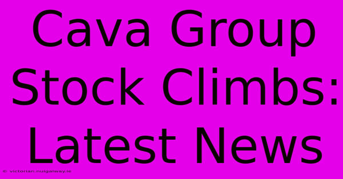 Cava Group Stock Climbs: Latest News