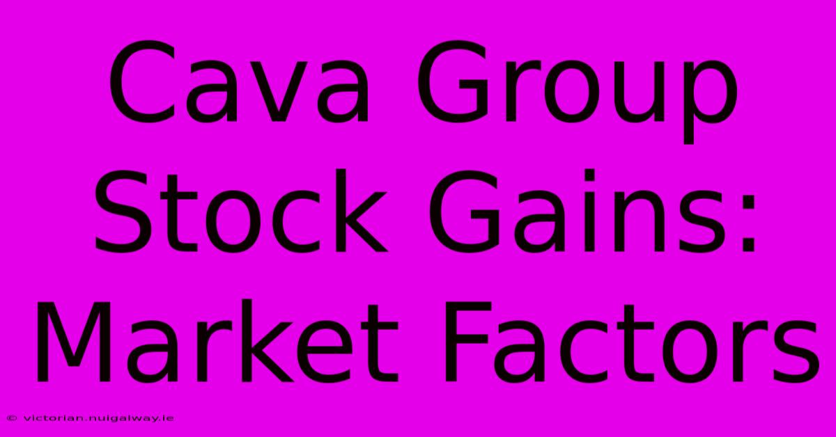 Cava Group Stock Gains: Market Factors 