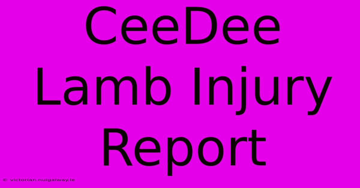 CeeDee Lamb Injury Report