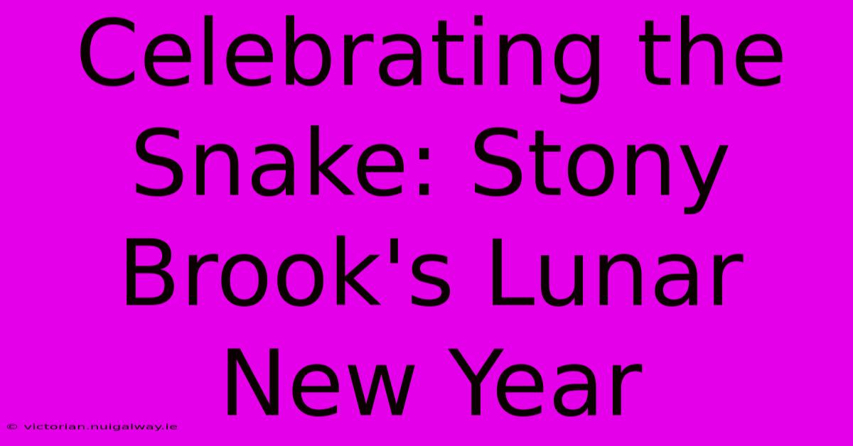 Celebrating The Snake: Stony Brook's Lunar New Year