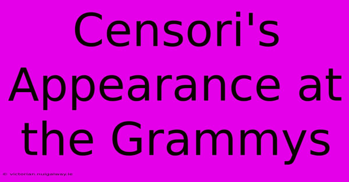 Censori's Appearance At The Grammys