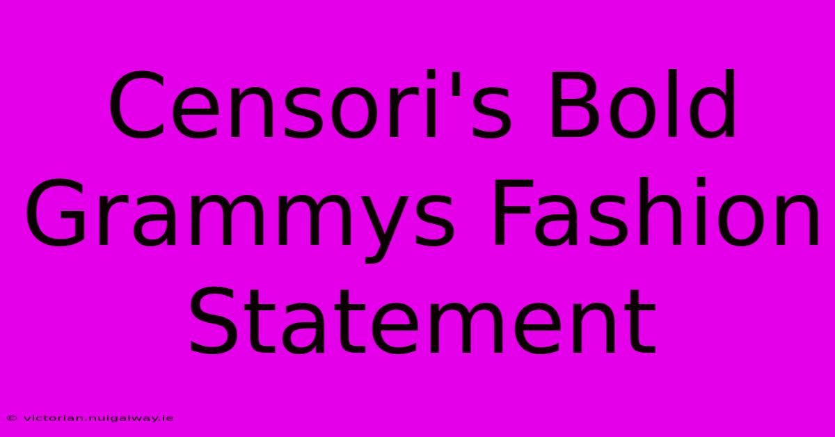 Censori's Bold Grammys Fashion Statement