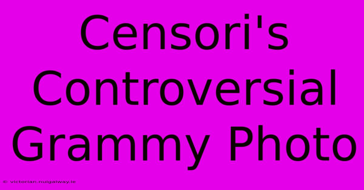 Censori's Controversial Grammy Photo