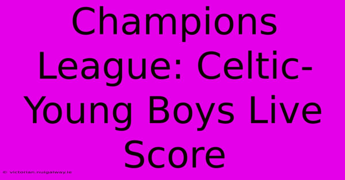 Champions League: Celtic-Young Boys Live Score