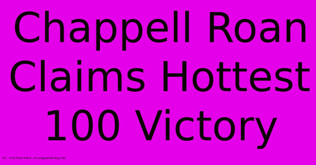 Chappell Roan Claims Hottest 100 Victory