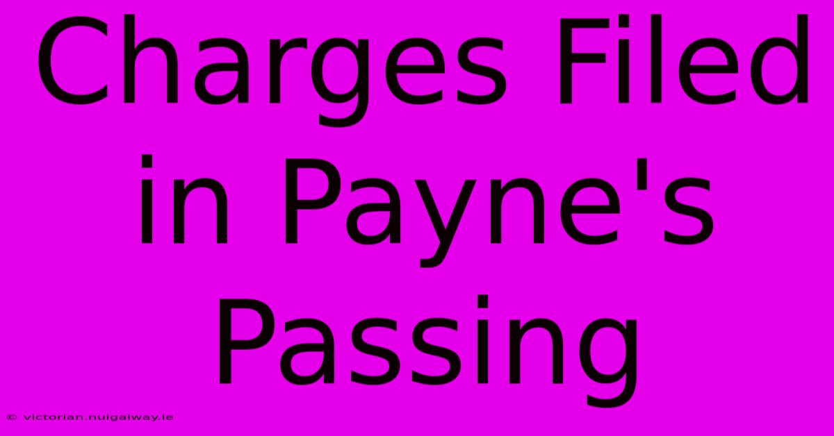 Charges Filed In Payne's Passing