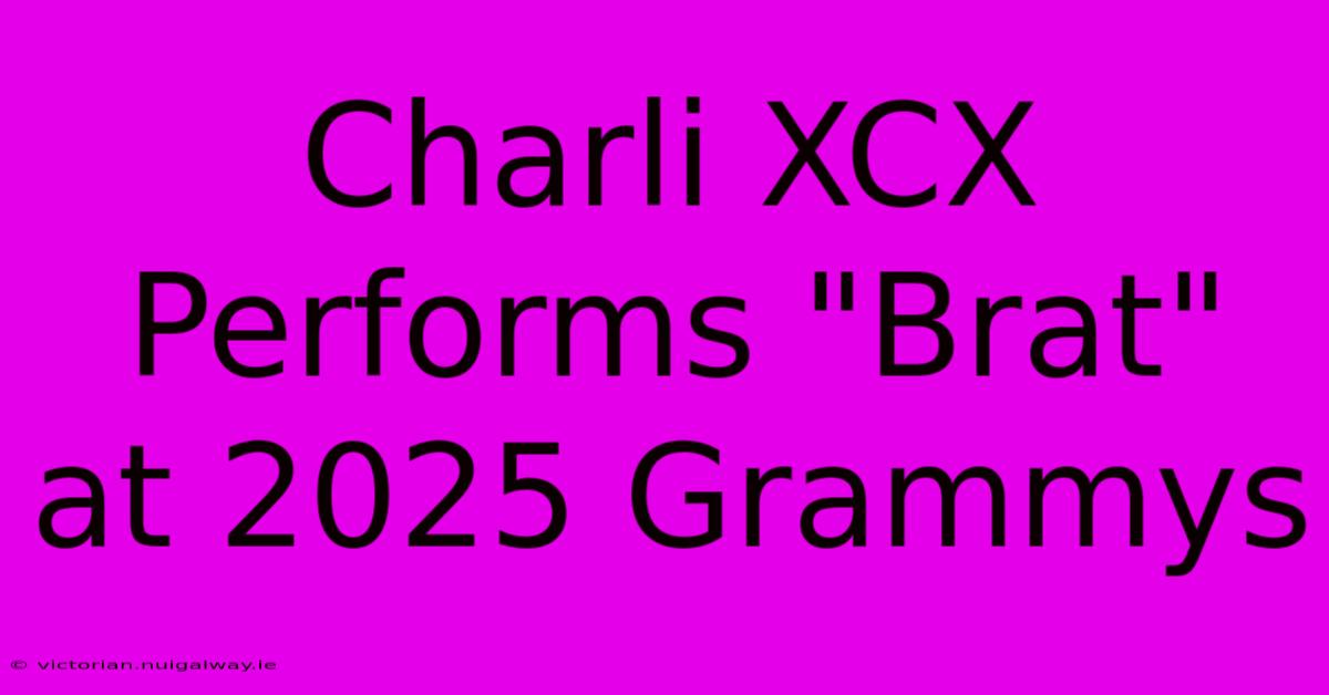 Charli XCX Performs 