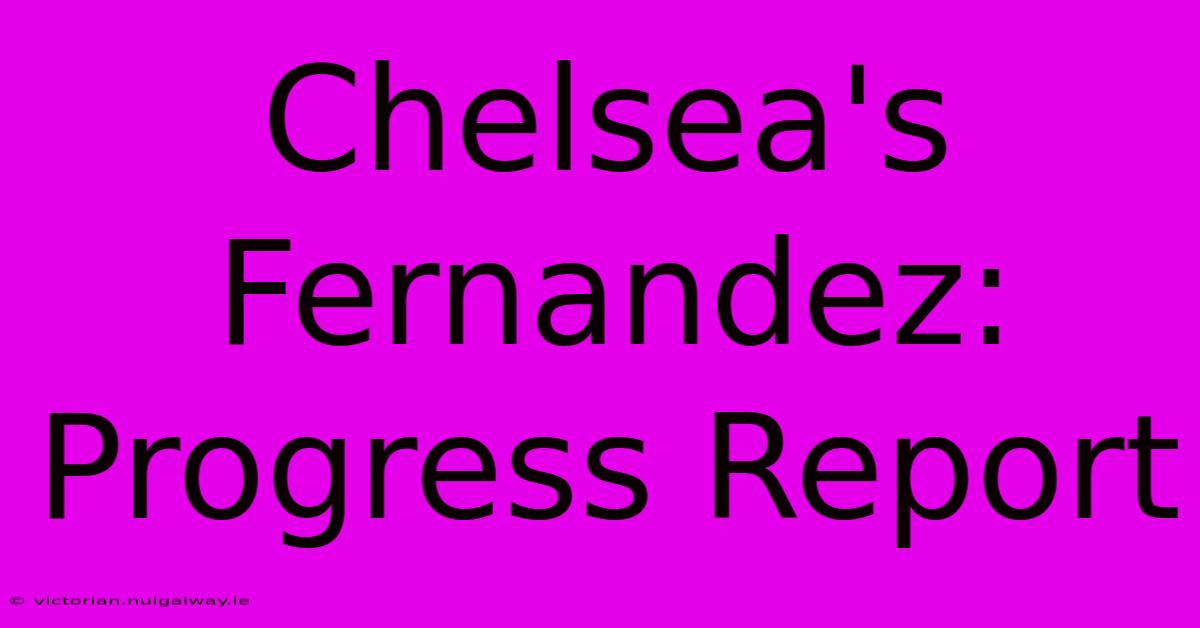 Chelsea's Fernandez: Progress Report