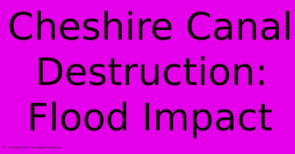 Cheshire Canal Destruction: Flood Impact