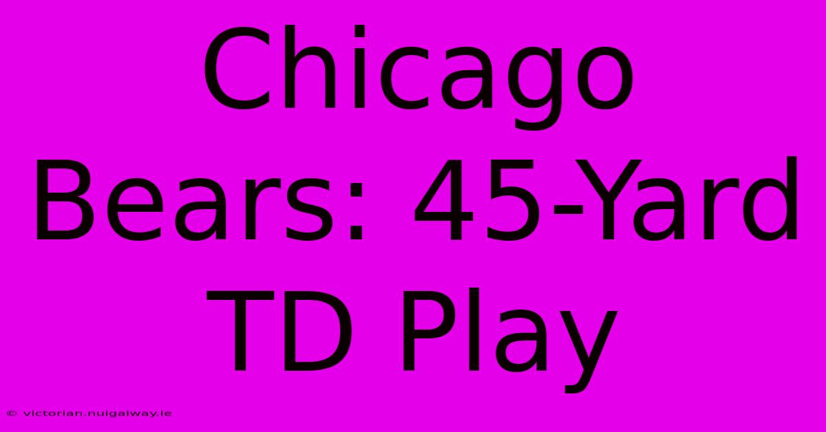 Chicago Bears: 45-Yard TD Play