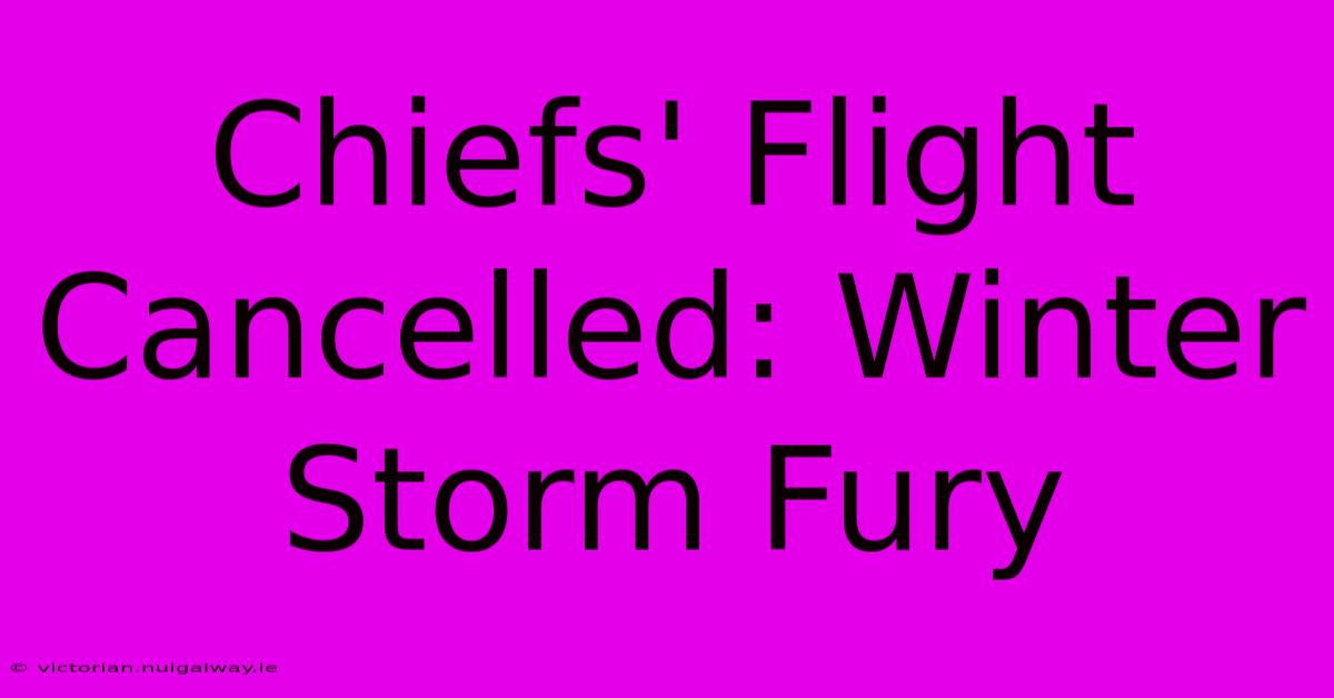 Chiefs' Flight Cancelled: Winter Storm Fury