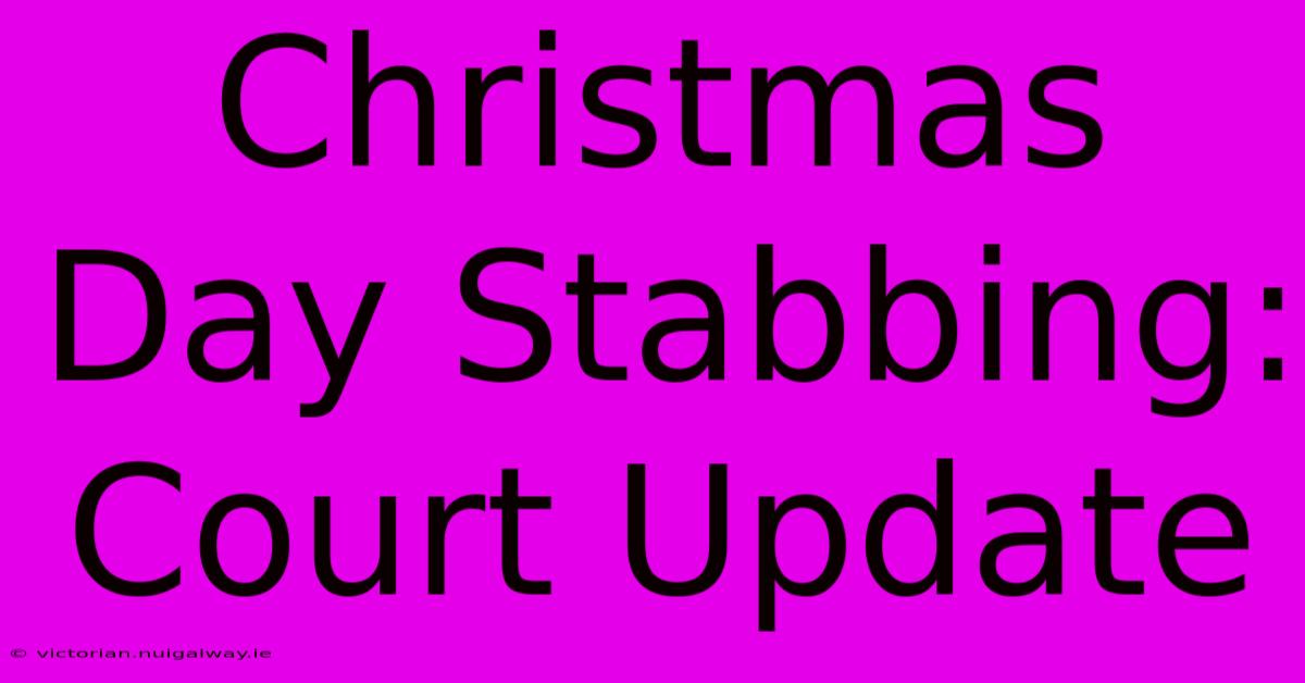 Christmas Day Stabbing: Court Update