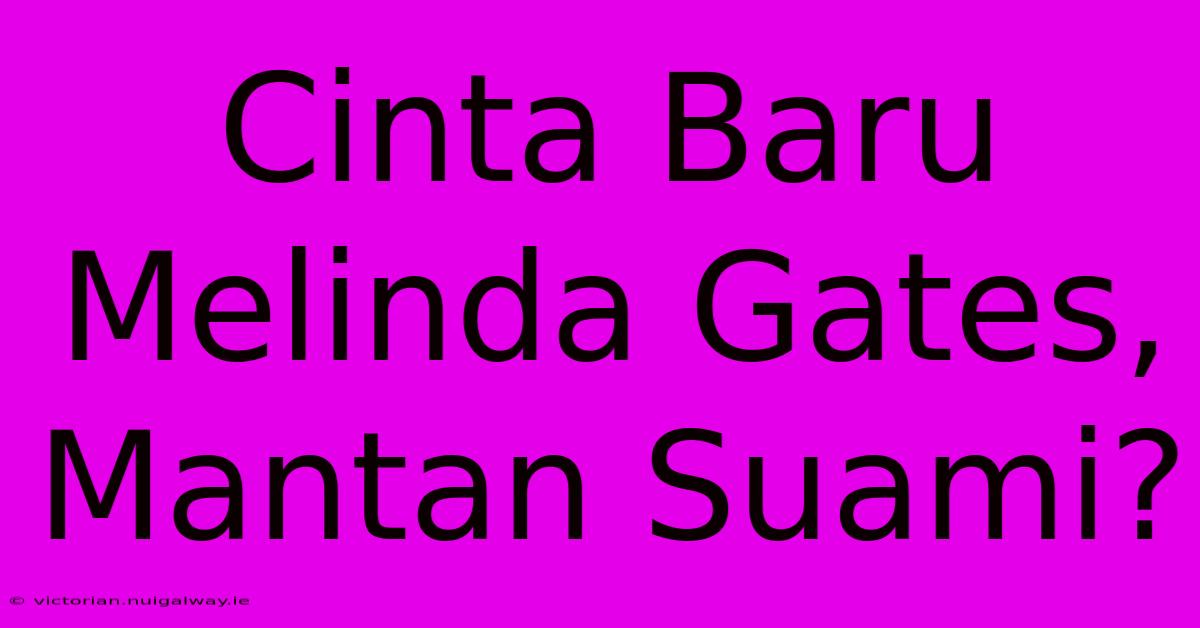 Cinta Baru Melinda Gates, Mantan Suami? 