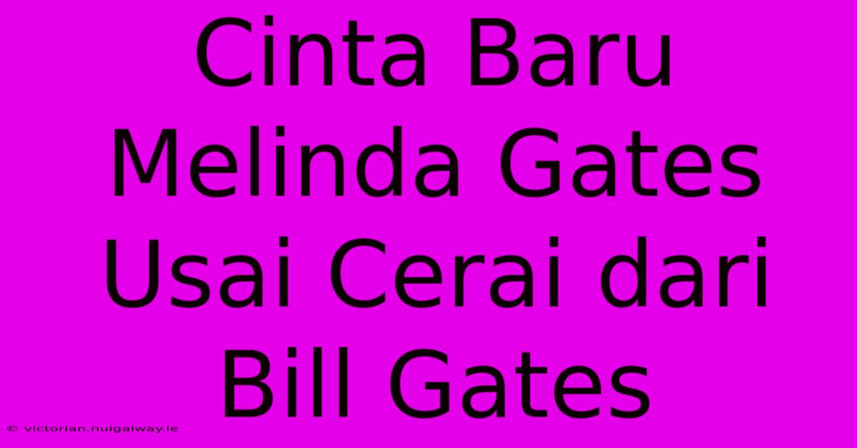 Cinta Baru Melinda Gates Usai Cerai Dari Bill Gates 