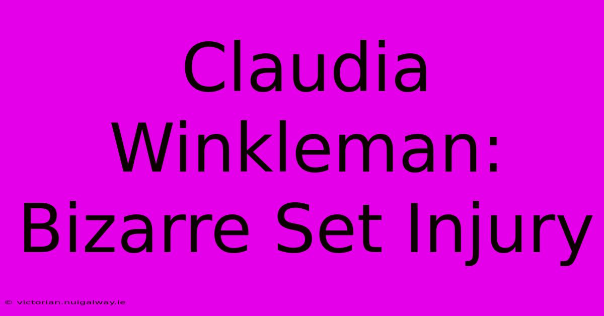 Claudia Winkleman: Bizarre Set Injury