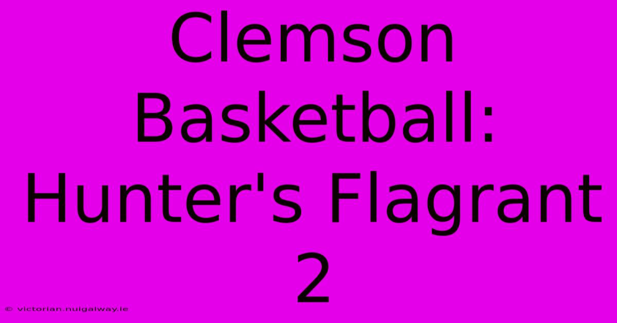 Clemson Basketball: Hunter's Flagrant 2