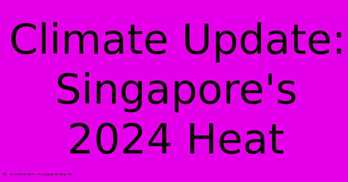 Climate Update: Singapore's 2024 Heat