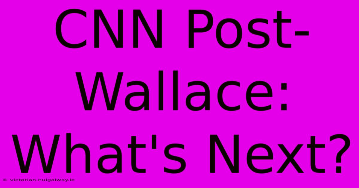 CNN Post-Wallace: What's Next?