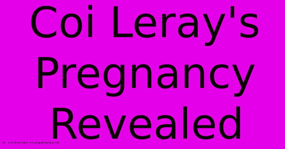 Coi Leray's Pregnancy Revealed