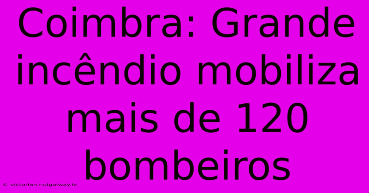 Coimbra: Grande Incêndio Mobiliza Mais De 120 Bombeiros