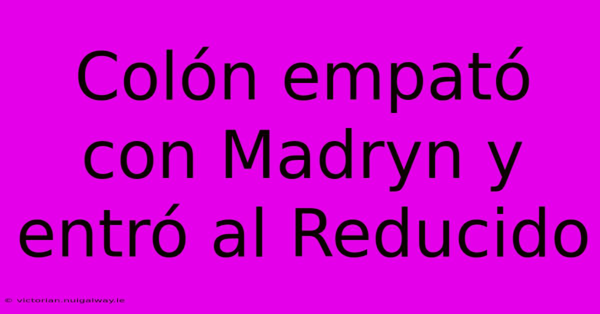 Colón Empató Con Madryn Y Entró Al Reducido