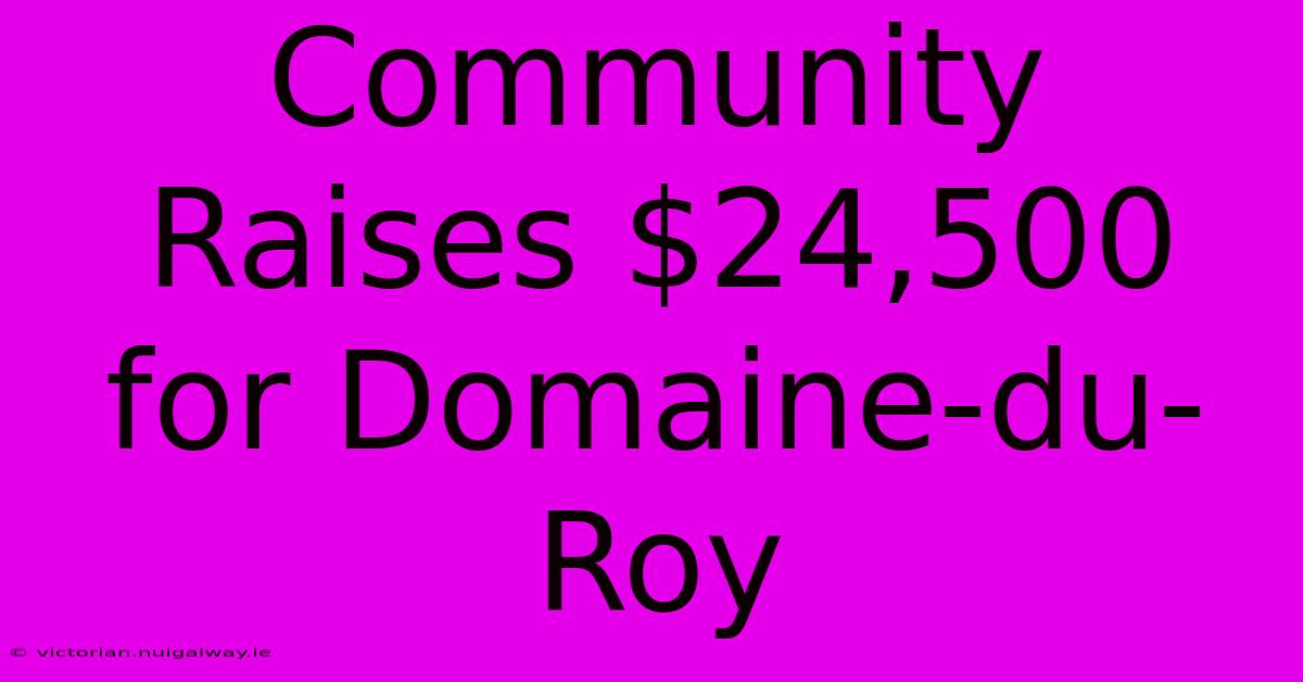 Community Raises $24,500 For Domaine-du-Roy