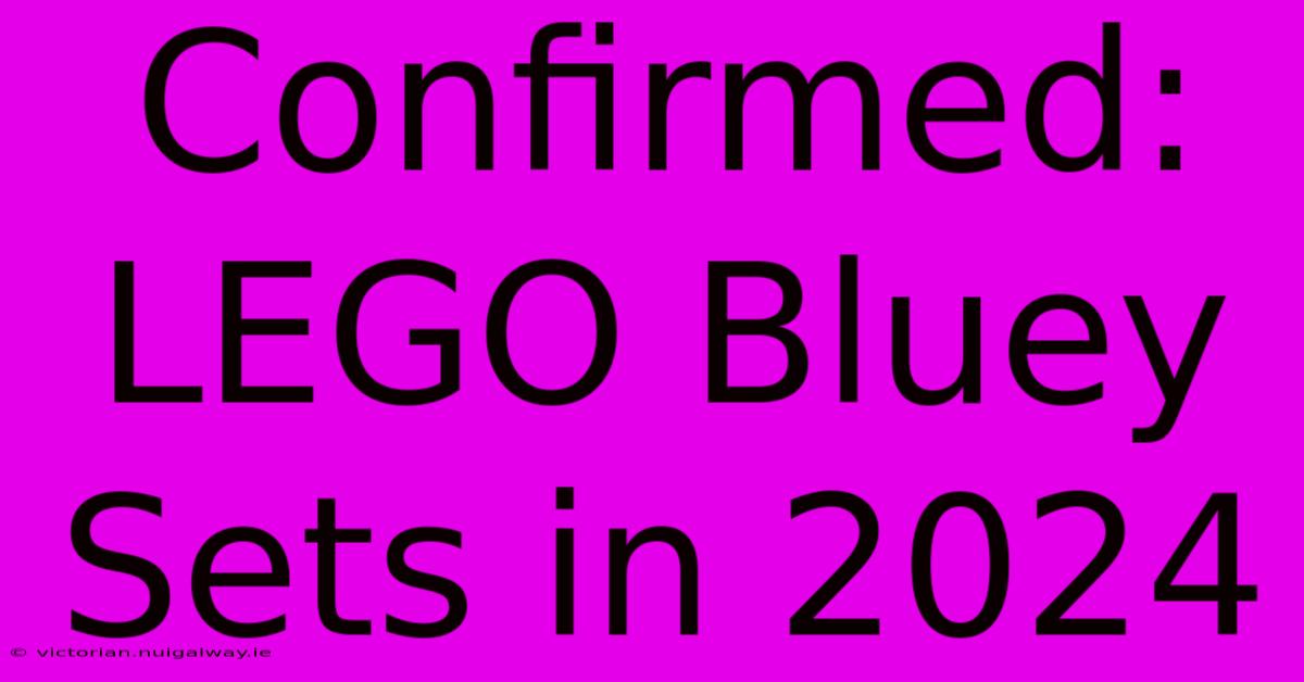 Confirmed: LEGO Bluey Sets In 2024