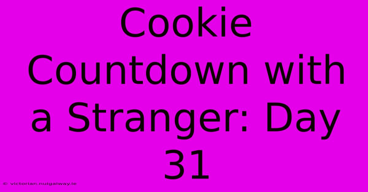 Cookie Countdown With A Stranger: Day 31