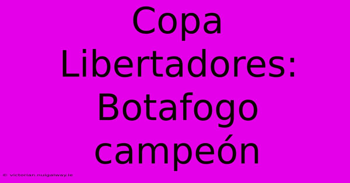 Copa Libertadores: Botafogo Campeón