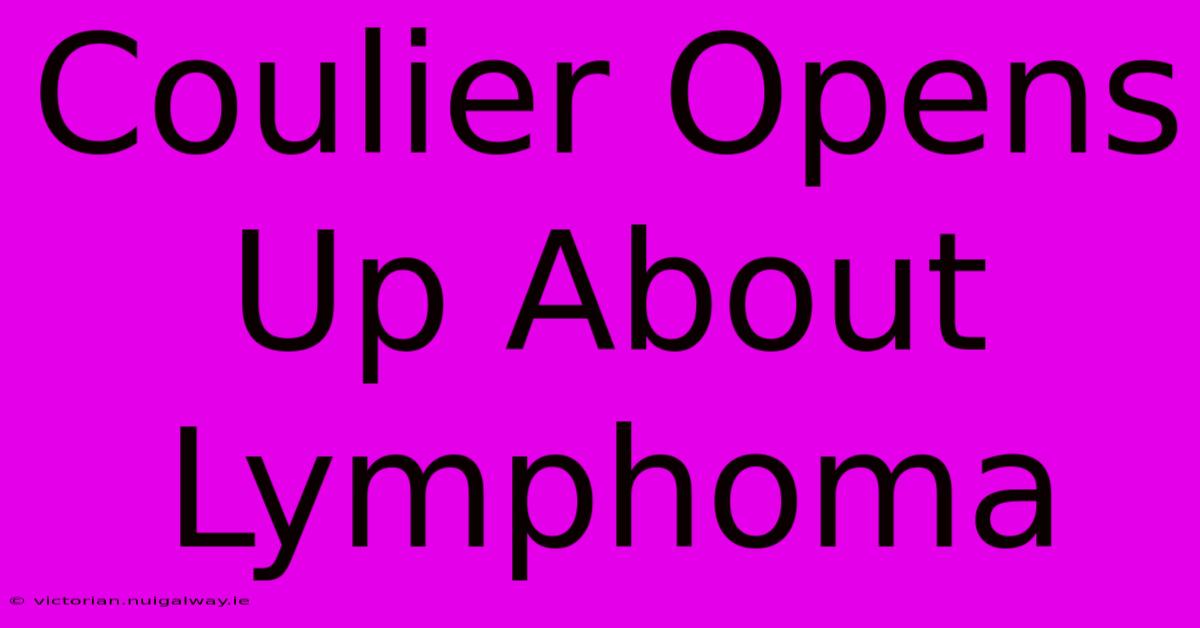 Coulier Opens Up About Lymphoma 