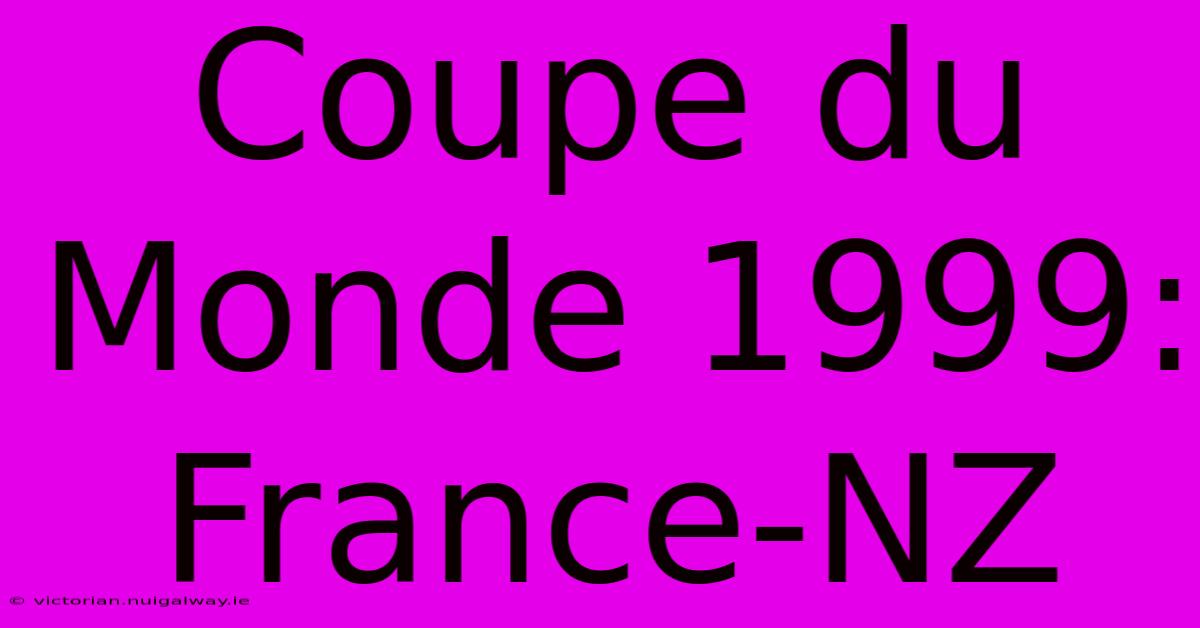 Coupe Du Monde 1999: France-NZ