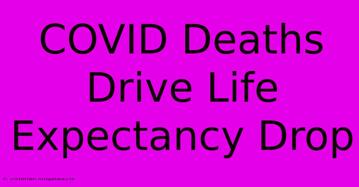 COVID Deaths Drive Life Expectancy Drop