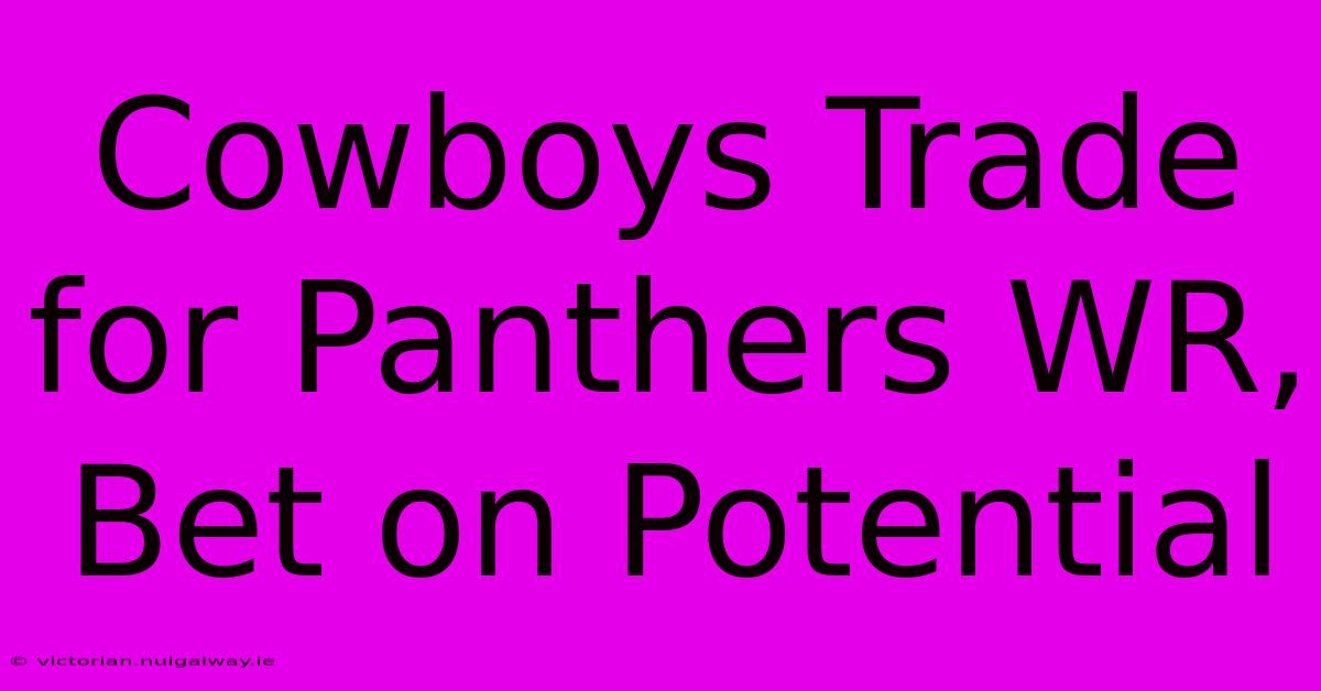 Cowboys Trade For Panthers WR, Bet On Potential 