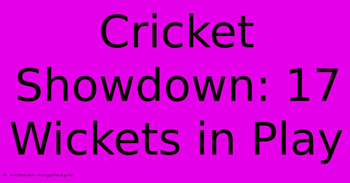 Cricket Showdown: 17 Wickets In Play