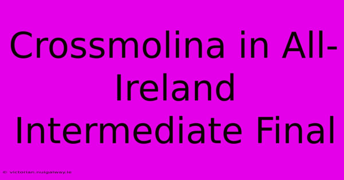 Crossmolina In All-Ireland Intermediate Final