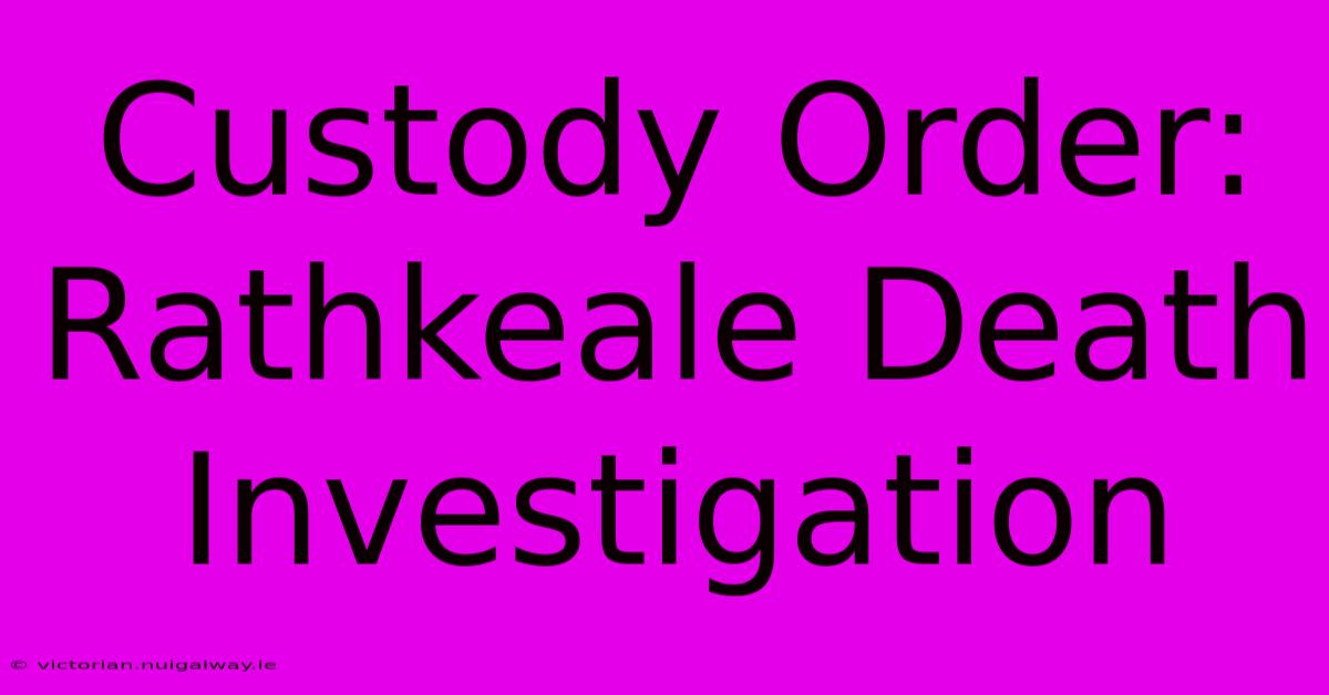 Custody Order: Rathkeale Death Investigation