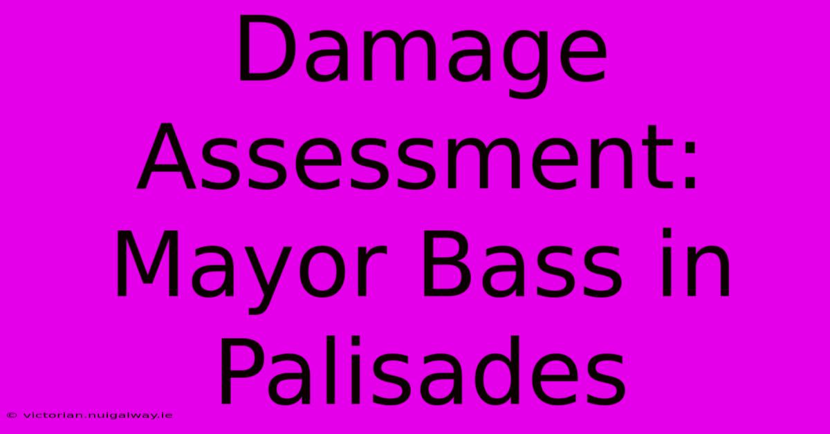 Damage Assessment: Mayor Bass In Palisades