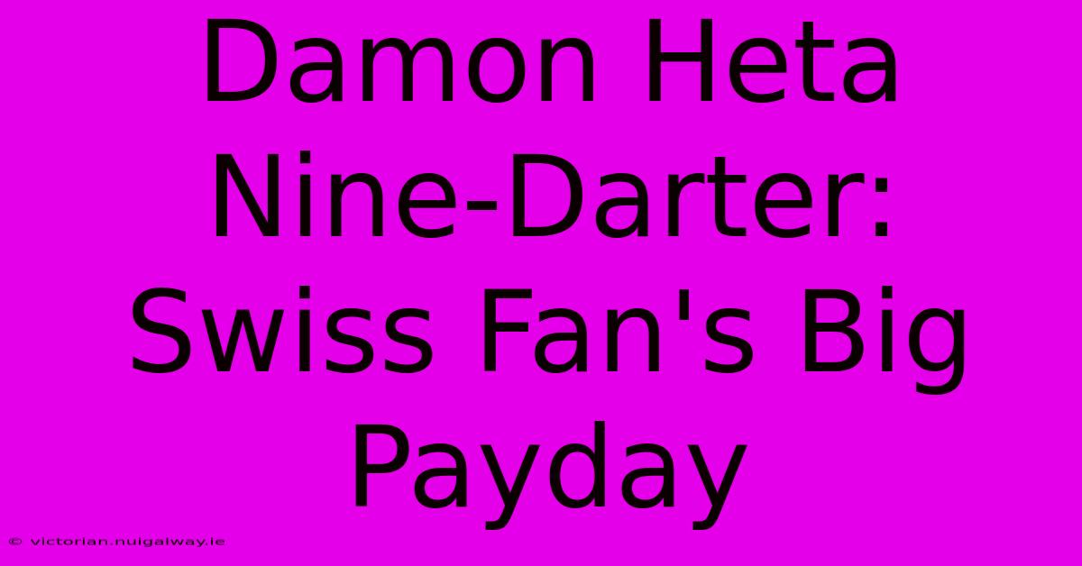 Damon Heta Nine-Darter: Swiss Fan's Big Payday