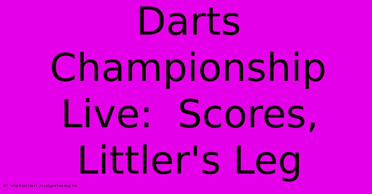 Darts Championship Live:  Scores, Littler's Leg