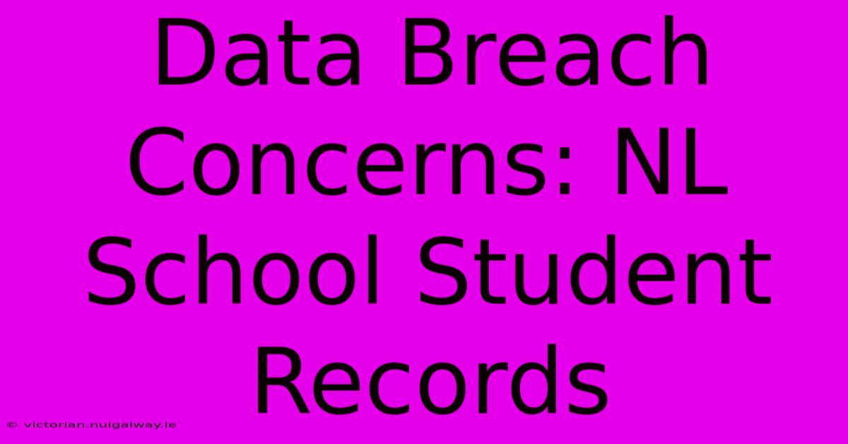 Data Breach Concerns: NL School Student Records