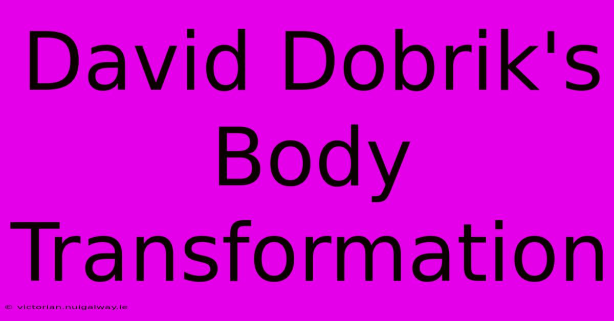 David Dobrik's Body Transformation