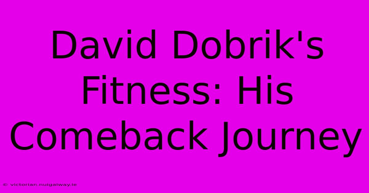 David Dobrik's Fitness: His Comeback Journey