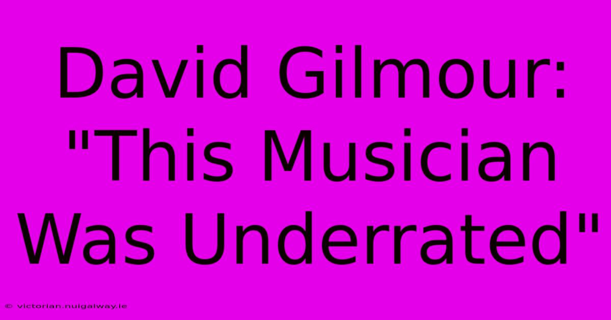 David Gilmour: 