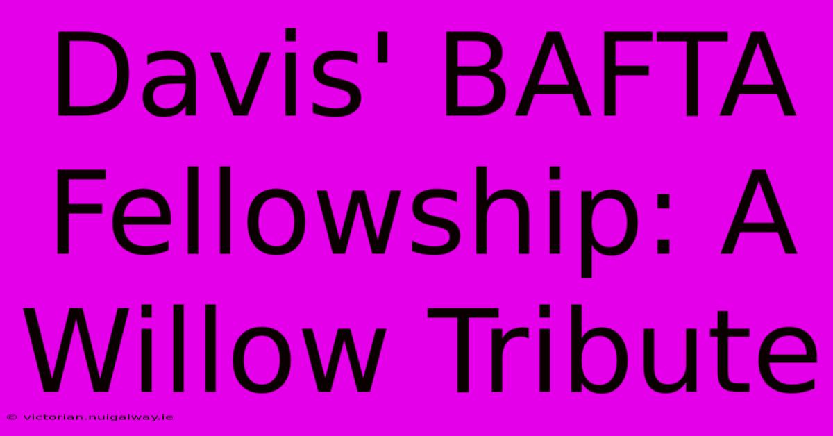 Davis' BAFTA Fellowship: A Willow Tribute