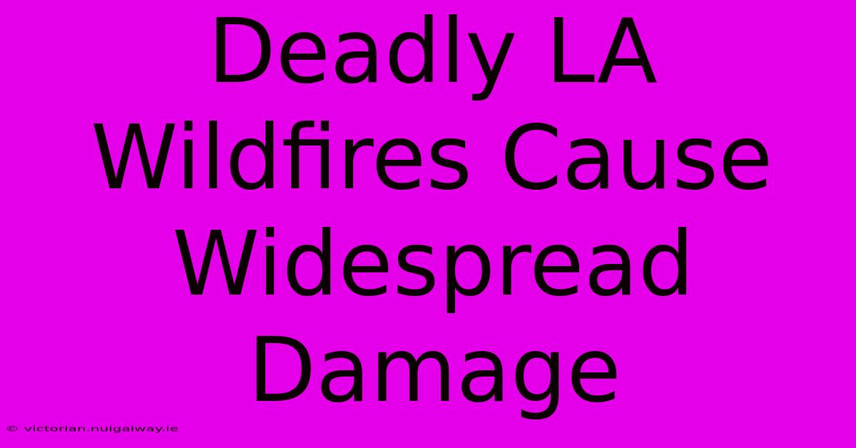 Deadly LA Wildfires Cause Widespread Damage